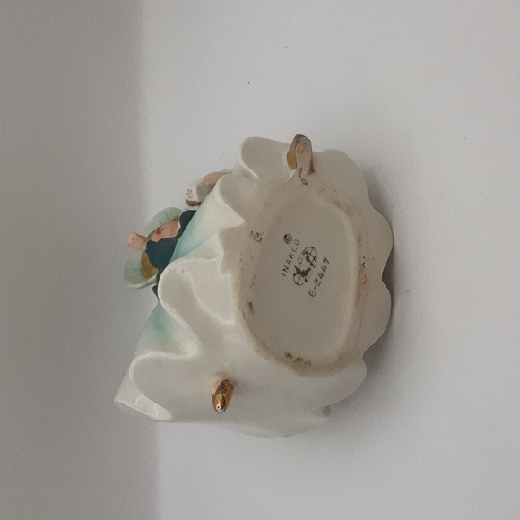 Vintage Inarco Japan E-2447 Porcelain Lady Planter 5.5" X 5" - Picture 6 of 9